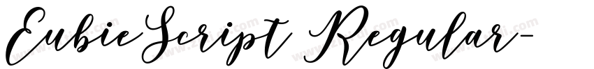 EubieScript Regular字体转换
